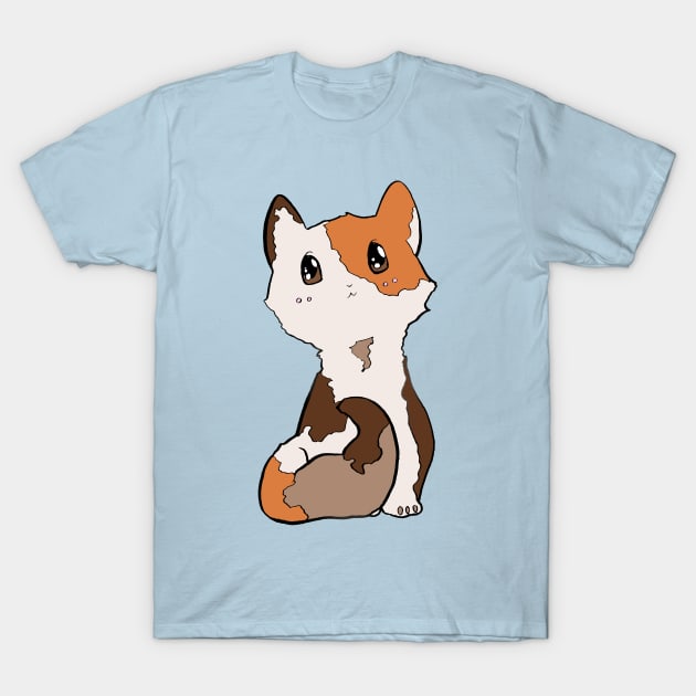 Shelter Cats - Calico Kitty T-Shirt by FishWithATopHat